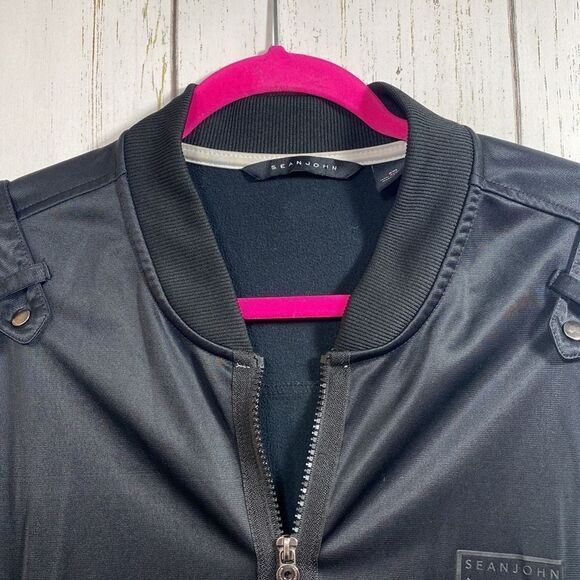 Sean John Mens Black Full Zip Track Jacket - Picture 4 of 16
